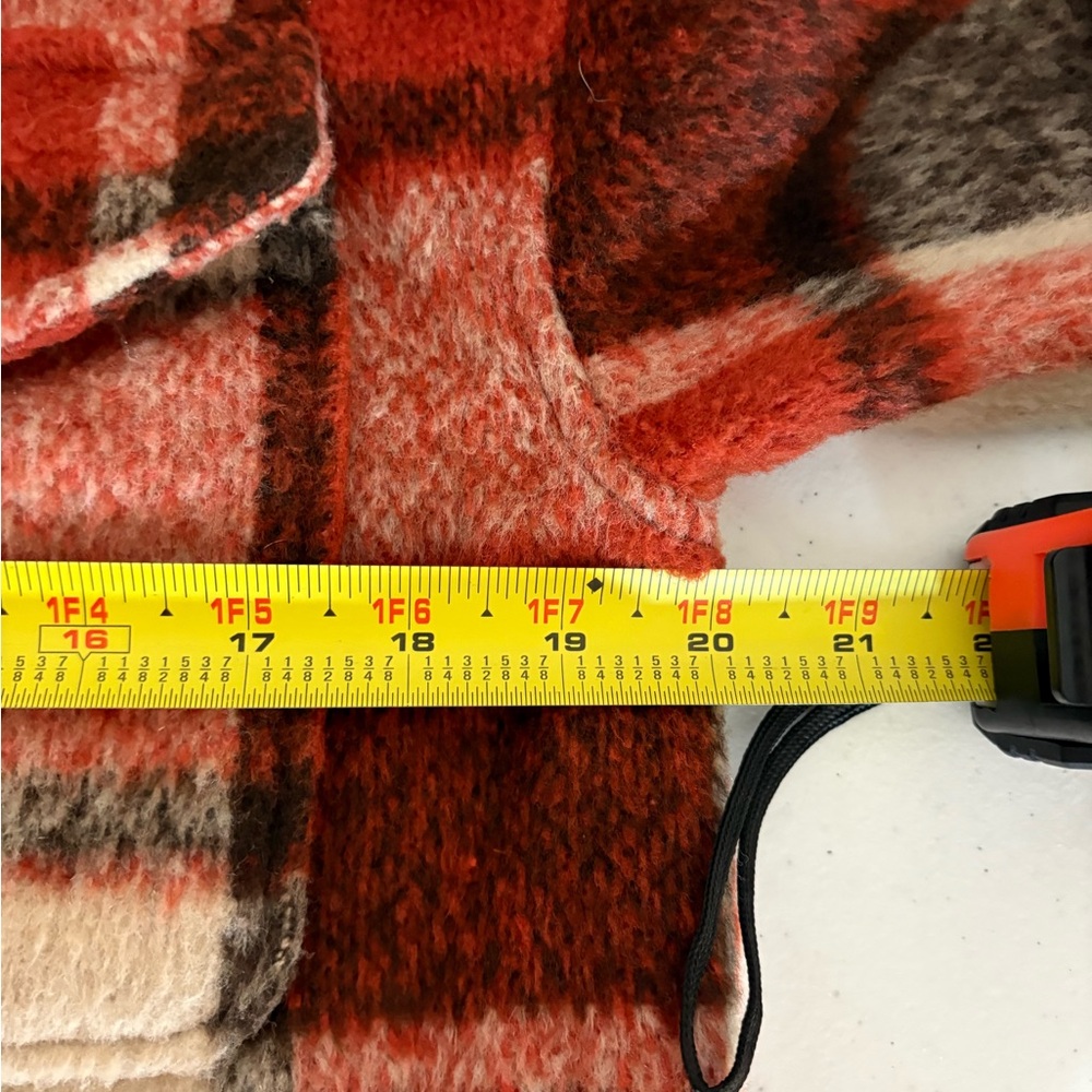 Avec Les Filles ORANGE Plaid Jacket Shacket Anthropologie EEUC XS - Picture 5 of 8